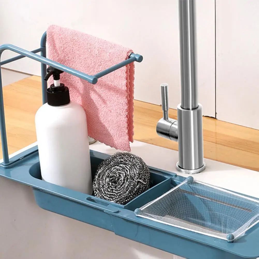 

Органайзер для кухонной раковины, держатель для губки, телескопическая полка для раковины, сушилка для раковины, корзина для хранения, аксе...
