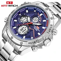 new 2021 sport fashion men stainless steel electronics watch brand multifunction quartz digital watches luminious hand clock