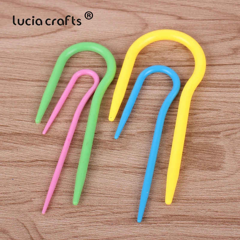 1 набор пластиковых U-образных зажимов для вязания крючком инструментов