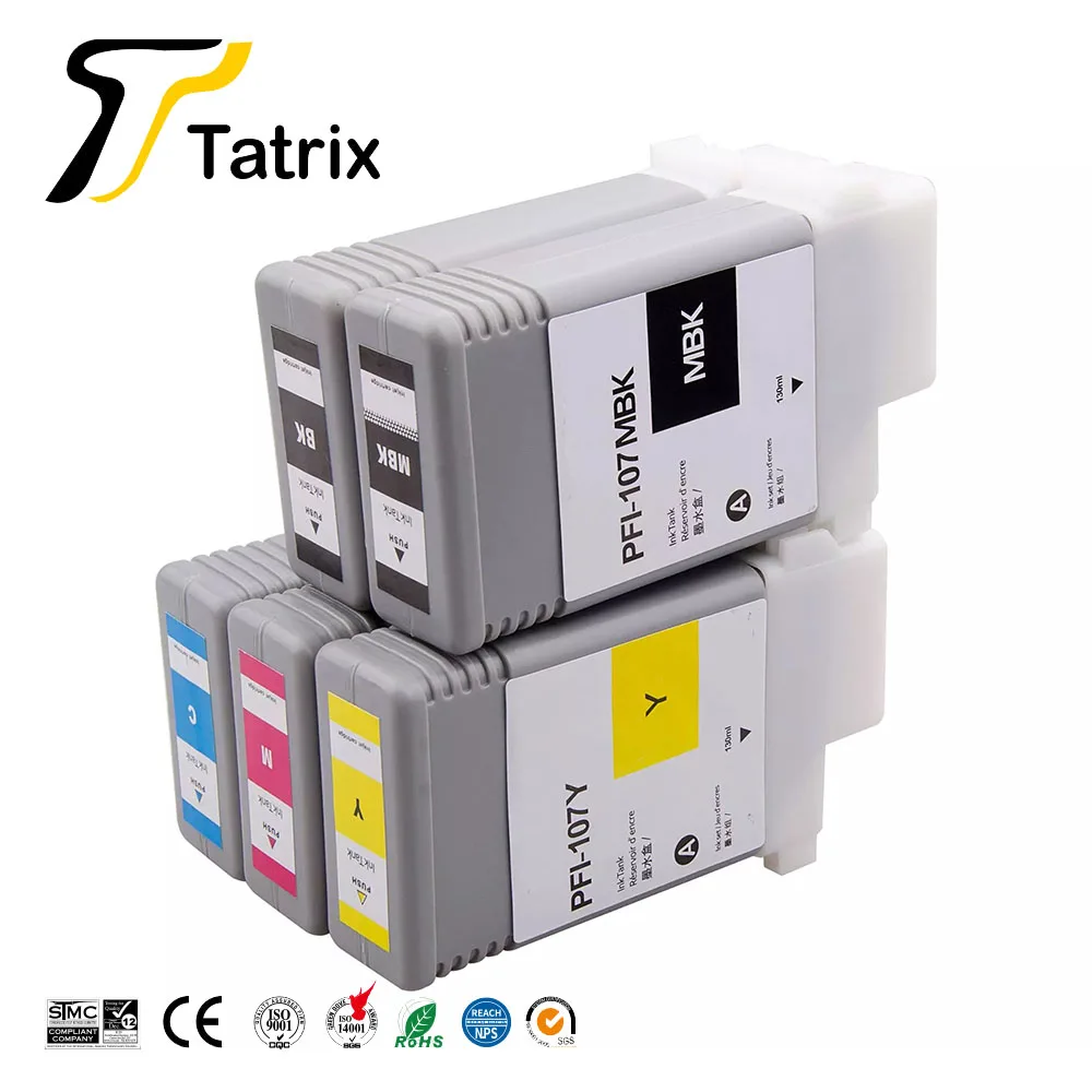 

Tatrix For canon PFI-107 compatible Ink Cartridge Compatible for Canon iPF670, iPF680, iPF685 printer