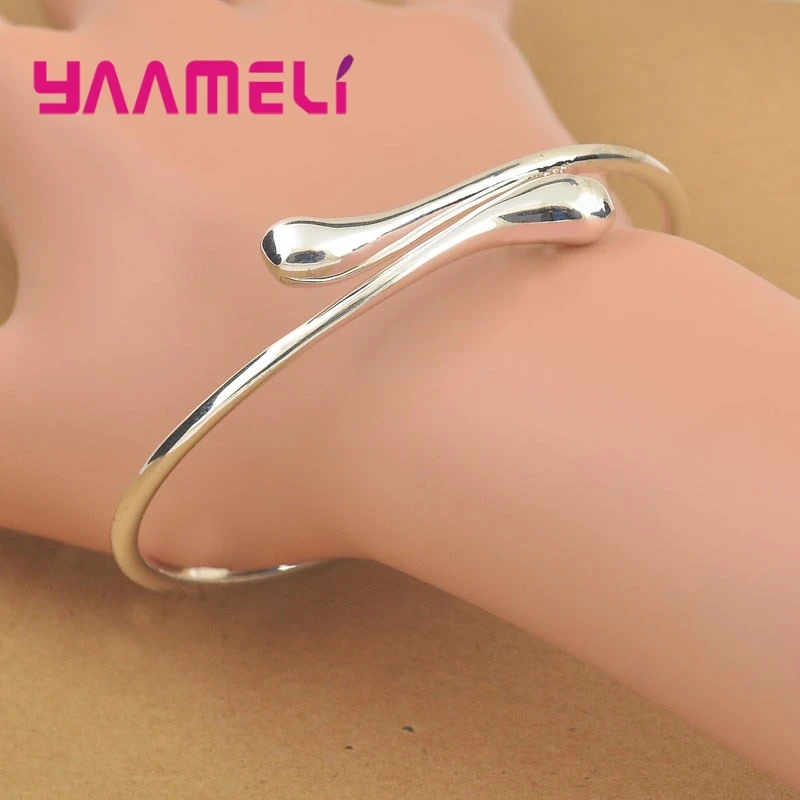 Модный простой стильный браслет из стерлингового серебра 925 пробы ювелирные