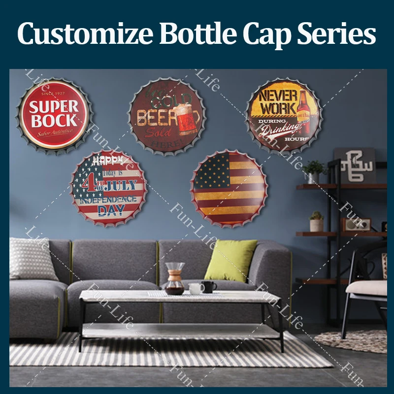 35 см крышка пивной бутылки ретро плакат металлические жестяные знаки кафе бар
