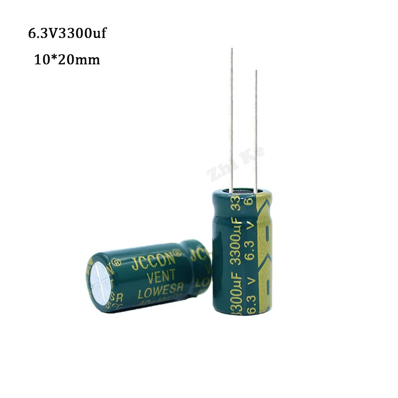 

10pcs/lot 6.3v 3300uf 10*20 high-frequency low-impedance aluminum electrolytic capacitor 3300uf 6.3v 20%