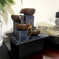 1pc decorative indoor fountain tabletop water fountain 5 step feng shui ornaments compact decor arts housewarming gifts