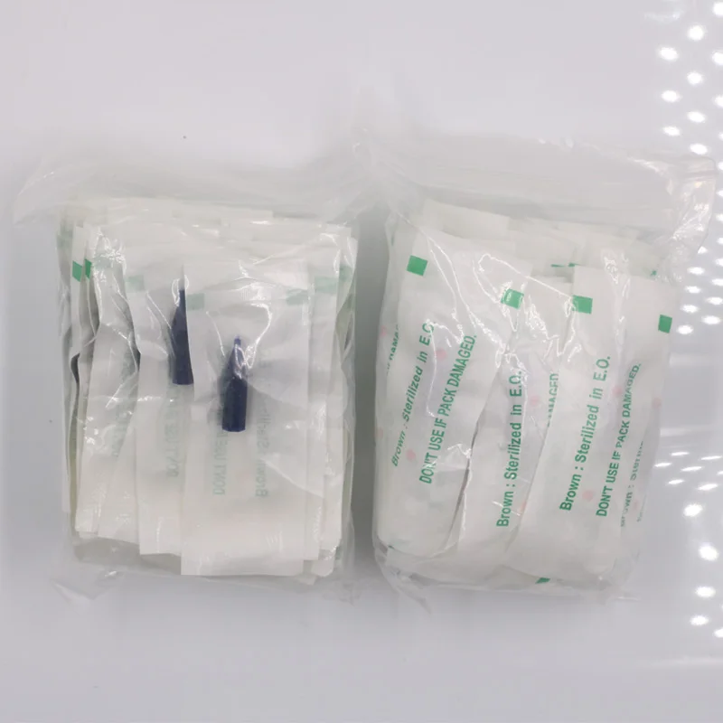 

100pcs 1R/2R/3R Individual Package Navy Blue Needle Cap for Permanent Makeup Giant Sun Tattoo Machine Needle Tips
