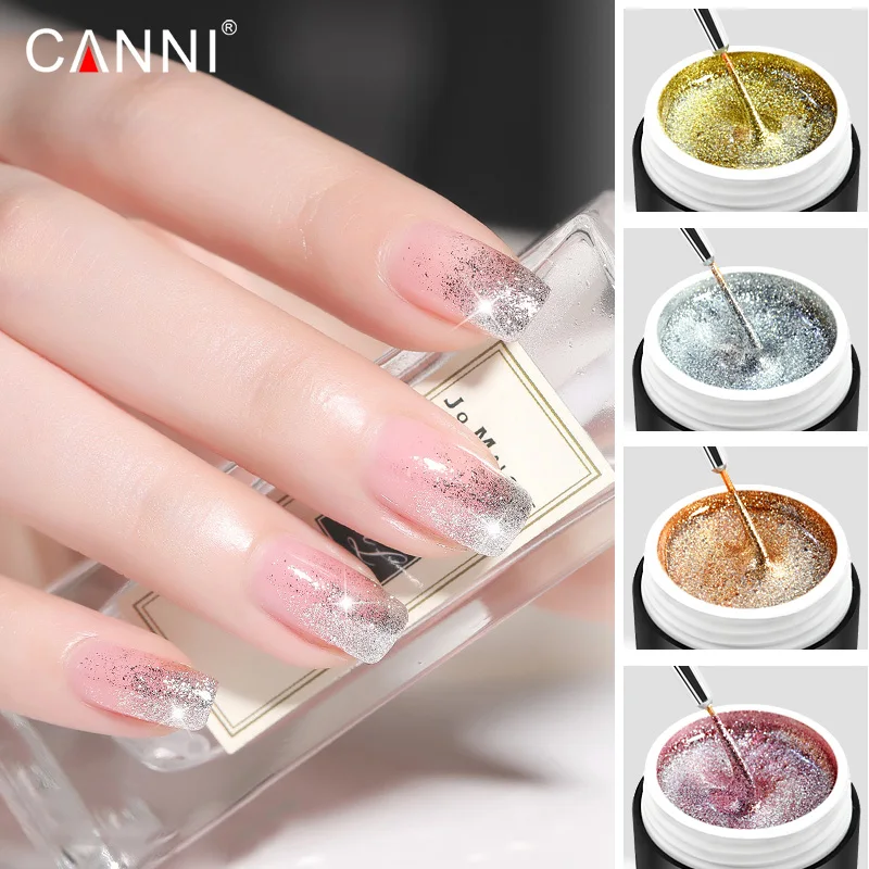 91209 CANNI Super Platinum Gel Polish 5ml Jar Manicure Nail Art Design UV LED Soak off Glitter Varnish Lacquer | Красота и здоровье