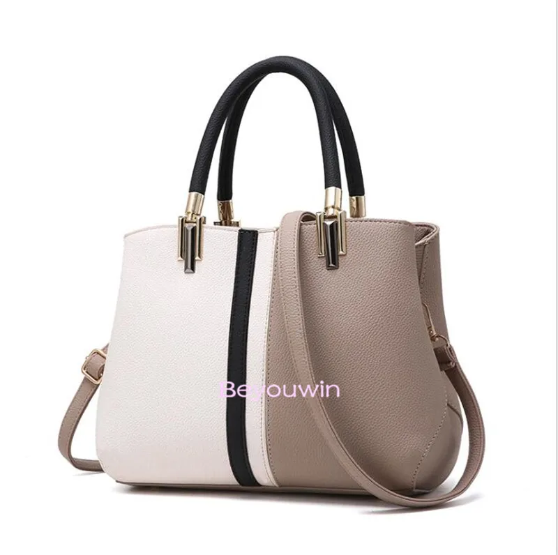 1pcs double color lady handbag high quality pu leather |