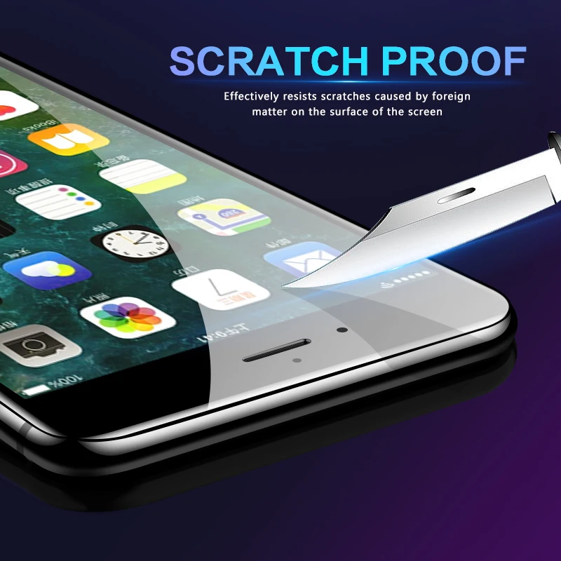 Защитное стекло закаленное для iPhone XS Max/XS/6s/7/8|Защитные стёкла и плёнки телефонов| |