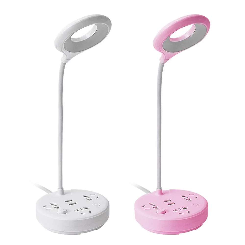 2019 креативная Светодиодная настольная лампа с Умной розеткой В переменного тока
