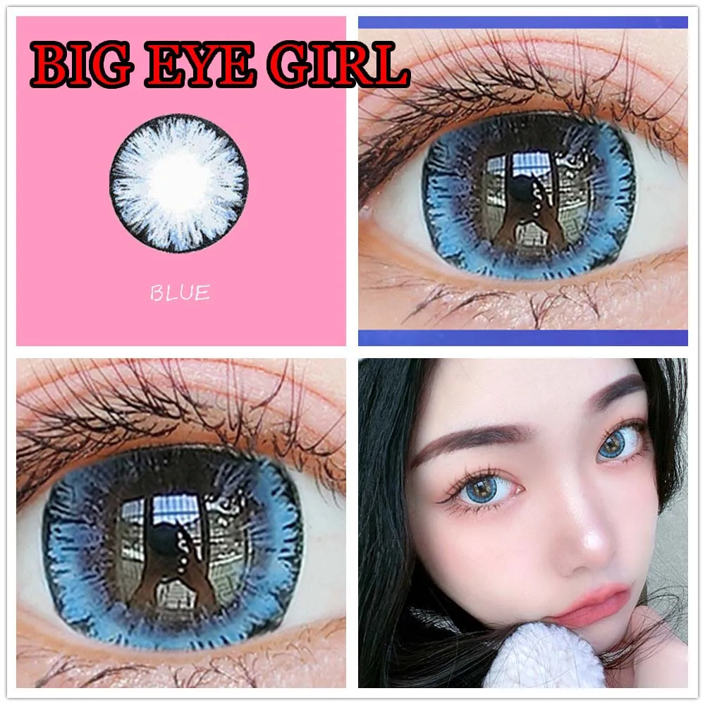 

Dolly Contact Lenses 14.5mm Eyewear Optiocal Glasses to -8.00 Big Eye Girl
