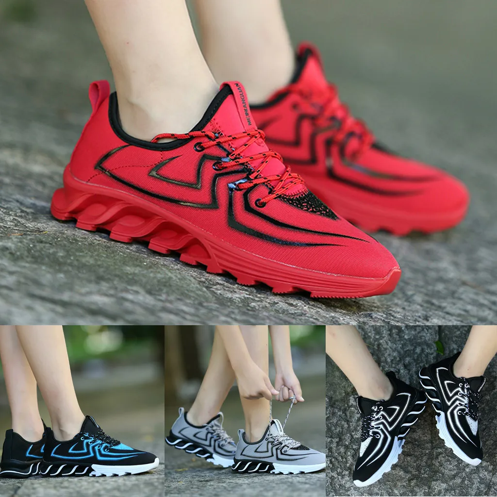 

SAGACE Fashion Lace up Sneakers Men Couple Personality Outdoor Light Breathable Sneakers Shoes sneakers men trainers Sewing 2019