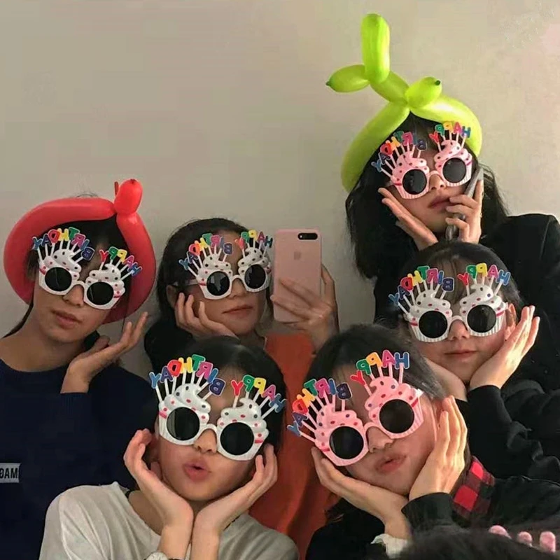 1 шт. счастливые очки на день рождения забавные новые Сладкие кремовые