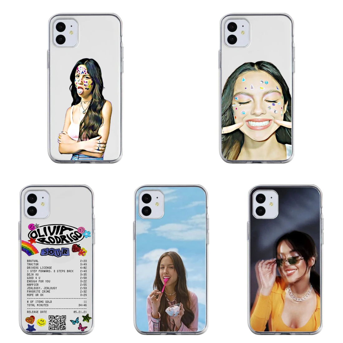 

Sour Olivia Rodrigo Phone Case Deja Vu Fashion Cover Transparent For Iphone 12 Mini 11pro Max Se2020 6 6s 7 8plus X XS XR Xsmax