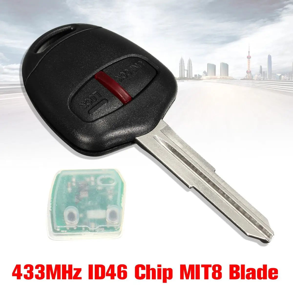2 кнопки флуоресцентный чип 433 МГц ID46 для Mitsubishi L200 Shogun Triton Pajero Montero 2006 2007 2008 2009 2010