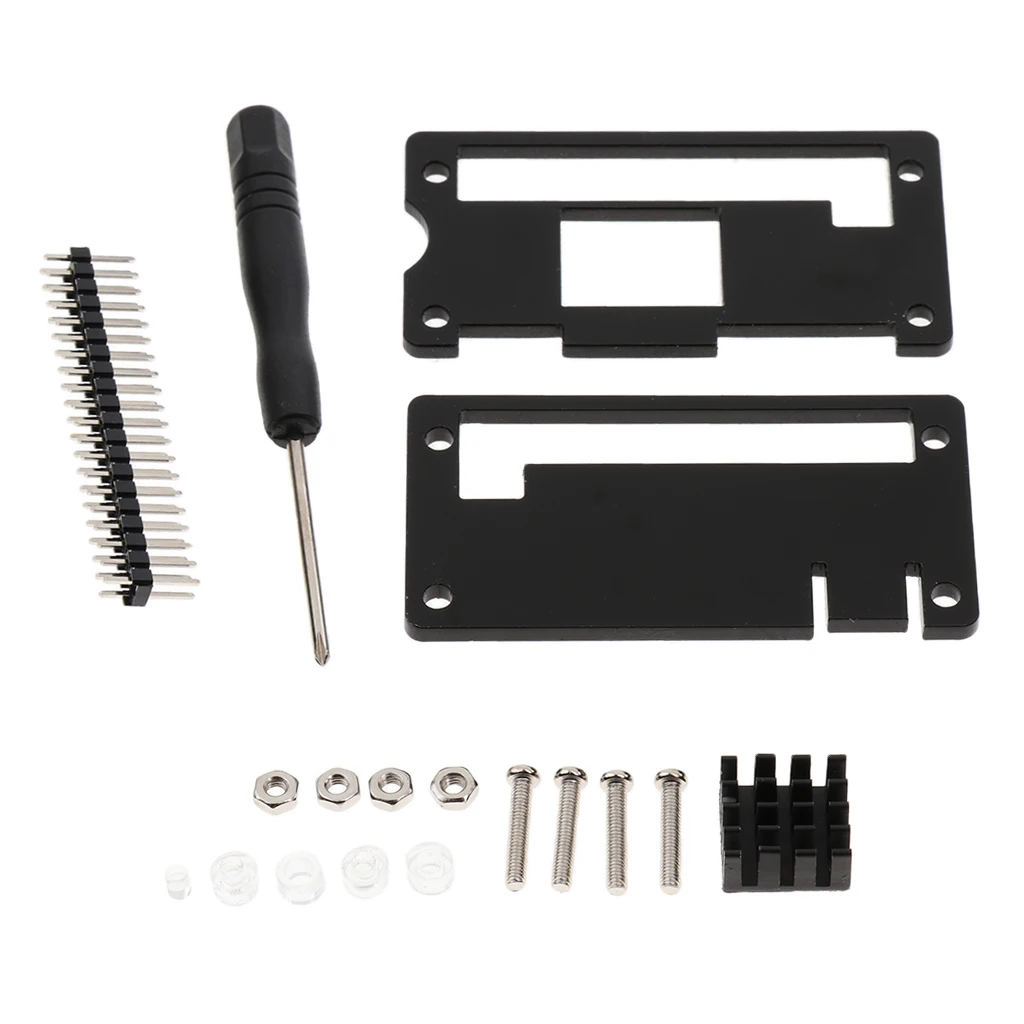 1 упаковка акриловый чехол корпус для Raspberry PI Zero Black|Компьютерные кабели и разъемы|