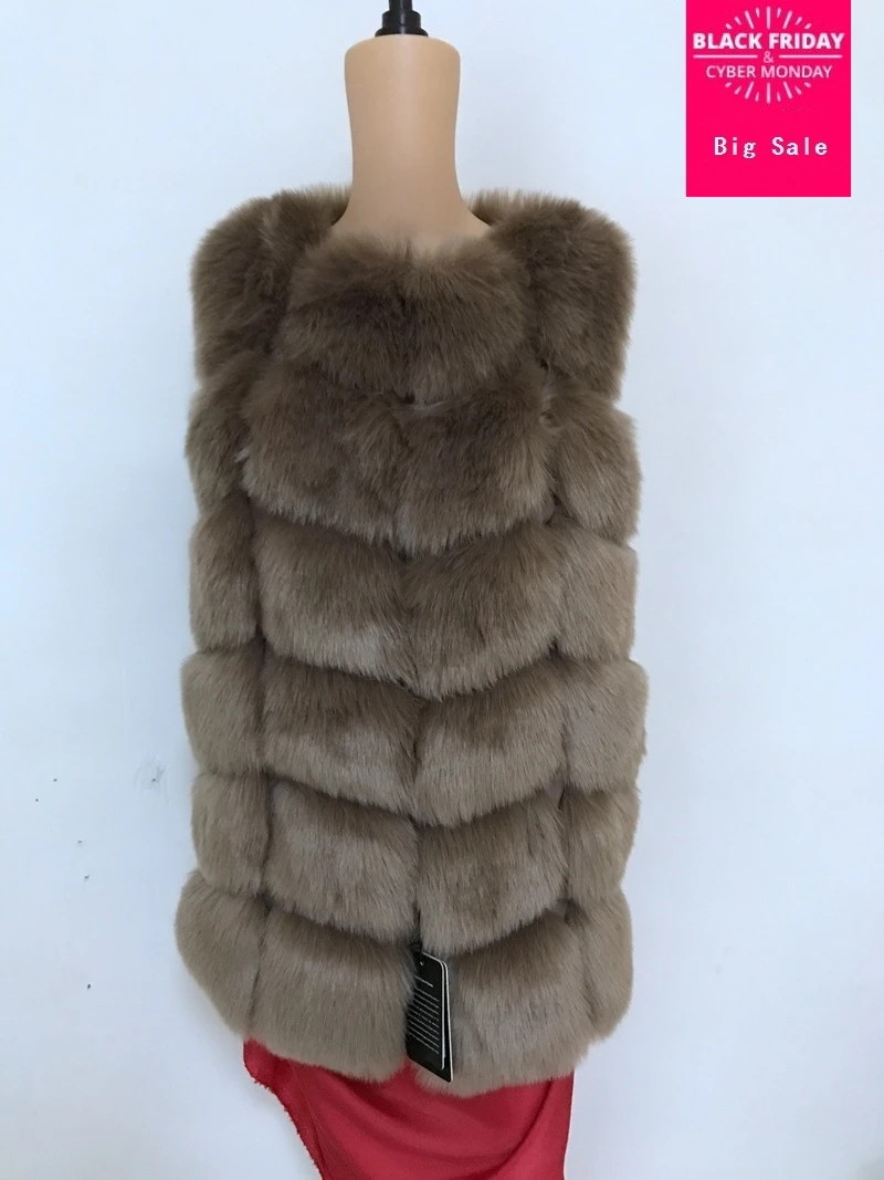 

Новинка S-4XL, зимняя куртка с капюшоном из искусственного лисьего меха, Женская Теплая стеганая 6 ступенчатая куртка из искусственного меха, ...