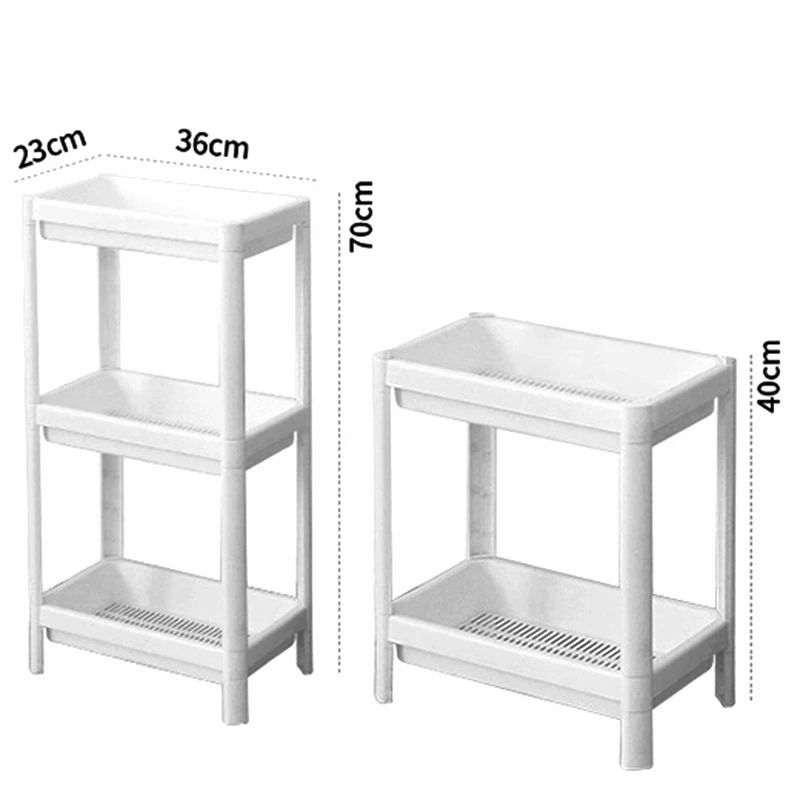 

Kitchen Storage Pot Seasoning Bottle Rack Bathroom White Shelf Landing Multi-storey Household Plastic Cosmetics Organizer