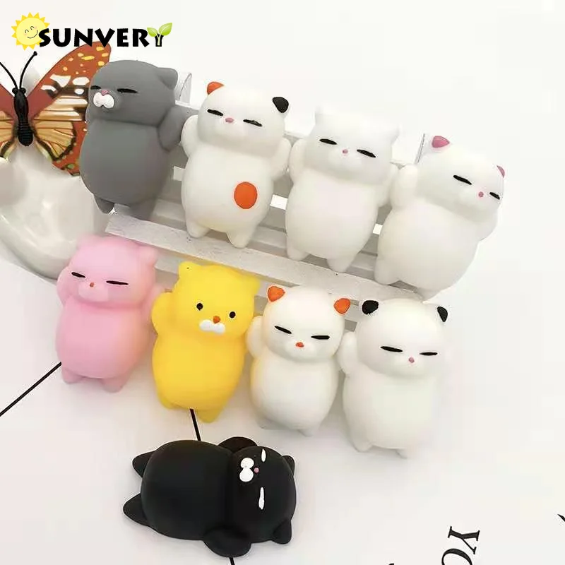 Fidget toys Mochi Squishy pack kawaii toy Cat Popit Anti-stress Squeeze Kids cute squishies jumbo Girls Fun Toy Daughter toys