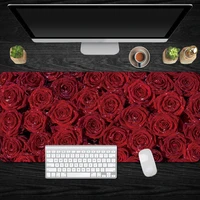90x40 rose flower design mouse pad rubber mouse durable desktop mousepad large mouse pad keyboard mat xxl computer gamer carpet