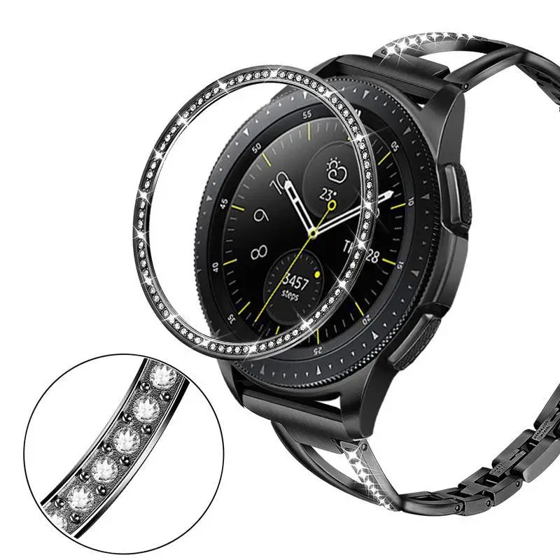 Чехол для смарт-часов Samsung Galaxy Watch 46 мм 42 металлический безель с клейким покрытием