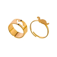 luoyiyang jewelry rings for women ins style fashion dinosaur 2 piece set ring womens accessories