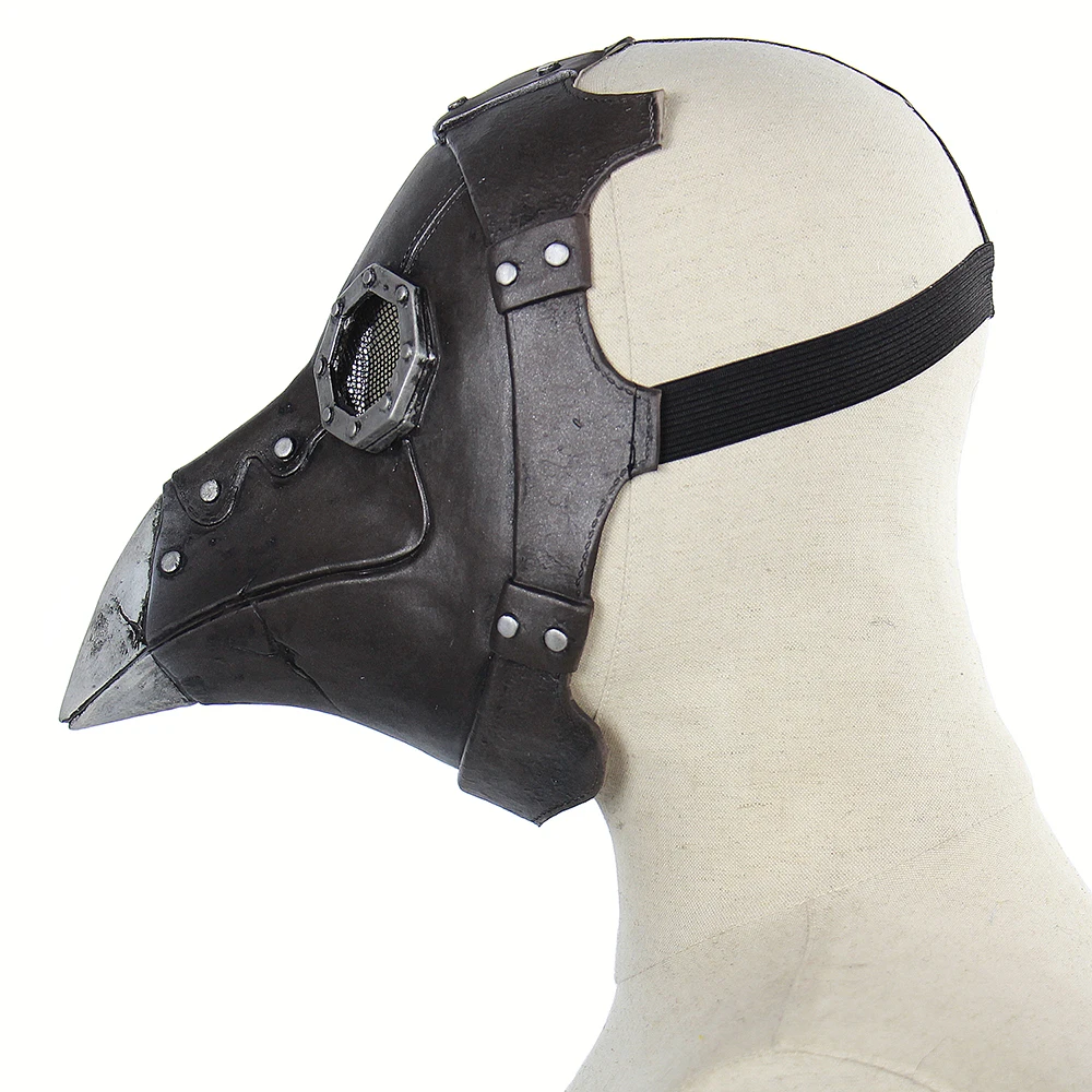 Латексная маска для лица в стиле панк и птицы страшная жуткая маскарадная