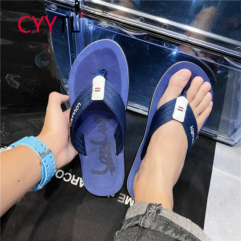 

Шлепанцы CYYTL мужские с широким ремешком, Нескользящие сандалии, сланцы, мягкая летняя пляжная обувь для дома, для ванной, душа, прогулочные Т...