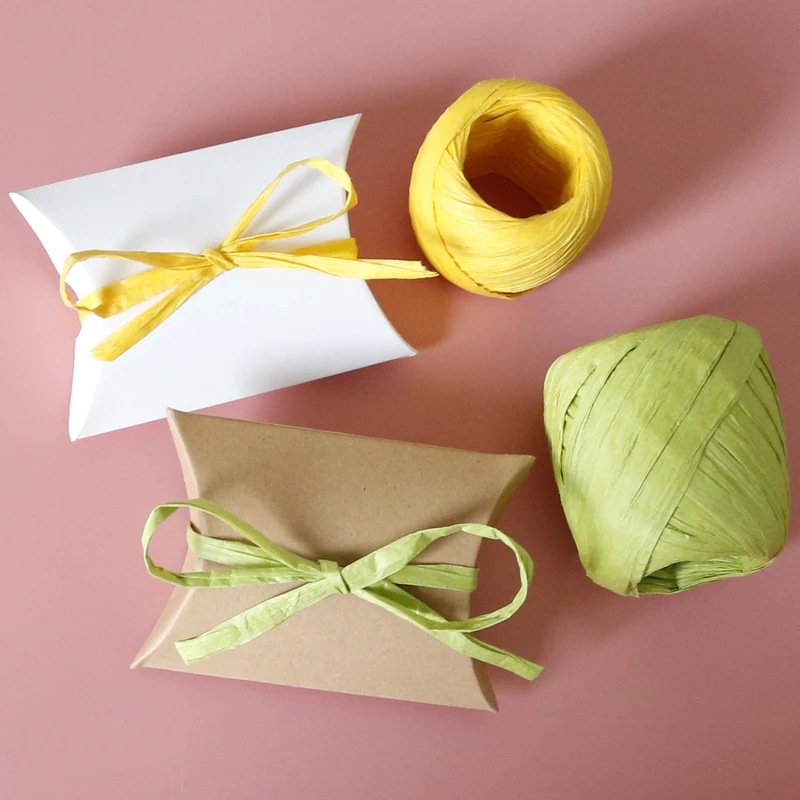 Многоцветная пряжа рафии Радужный цвет бумажный шнур веревка для упаковки