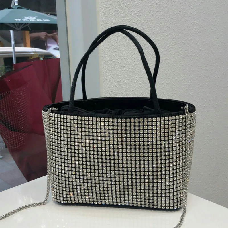 

2021 Rhinestone Pearl Fashion Bag Women Chain Diamond Bags Handbag Clutch Ladies Party Shoulder Bag High Quality HK409