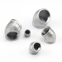 304 stainless steel bspt 18 14 38 12 34 1 114 112 2 female thread 45 elbow pipe connector fitting adapter
