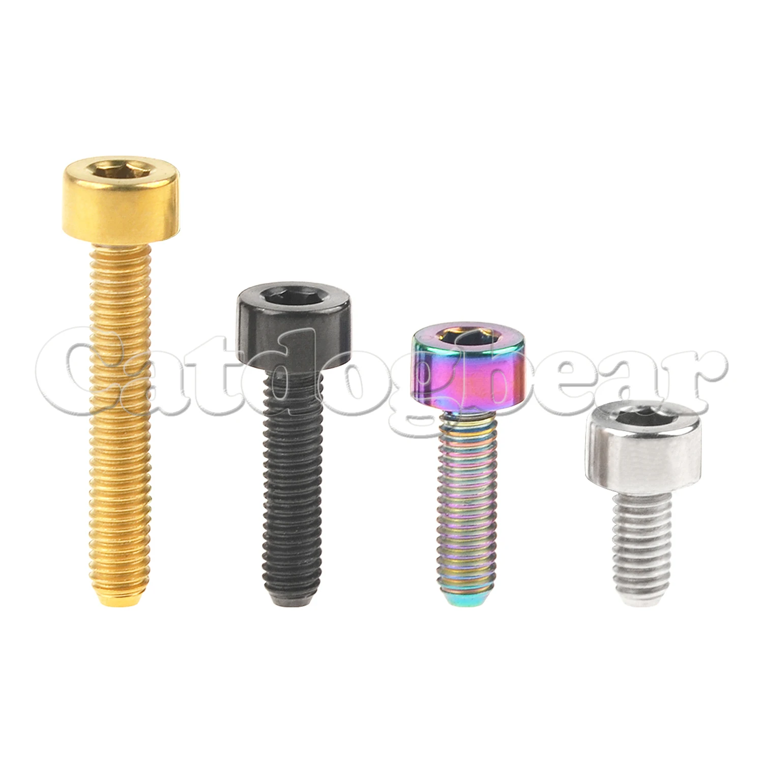 Catdogbear Titanium Bolts M3 x 6 8 10 12 15 18mm DIN912 Hex Socket Cap Stigma Ti Screws for Bicycle Repair Screw Fastener | Обустройство