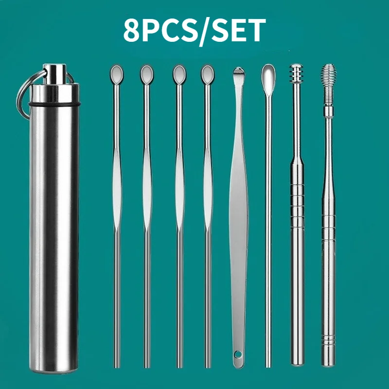 Ear Wax Removal Cleaner Picker Remover 360° Spiral Massage Stainless Steel Care Tools Baby Adult | Красота и здоровье