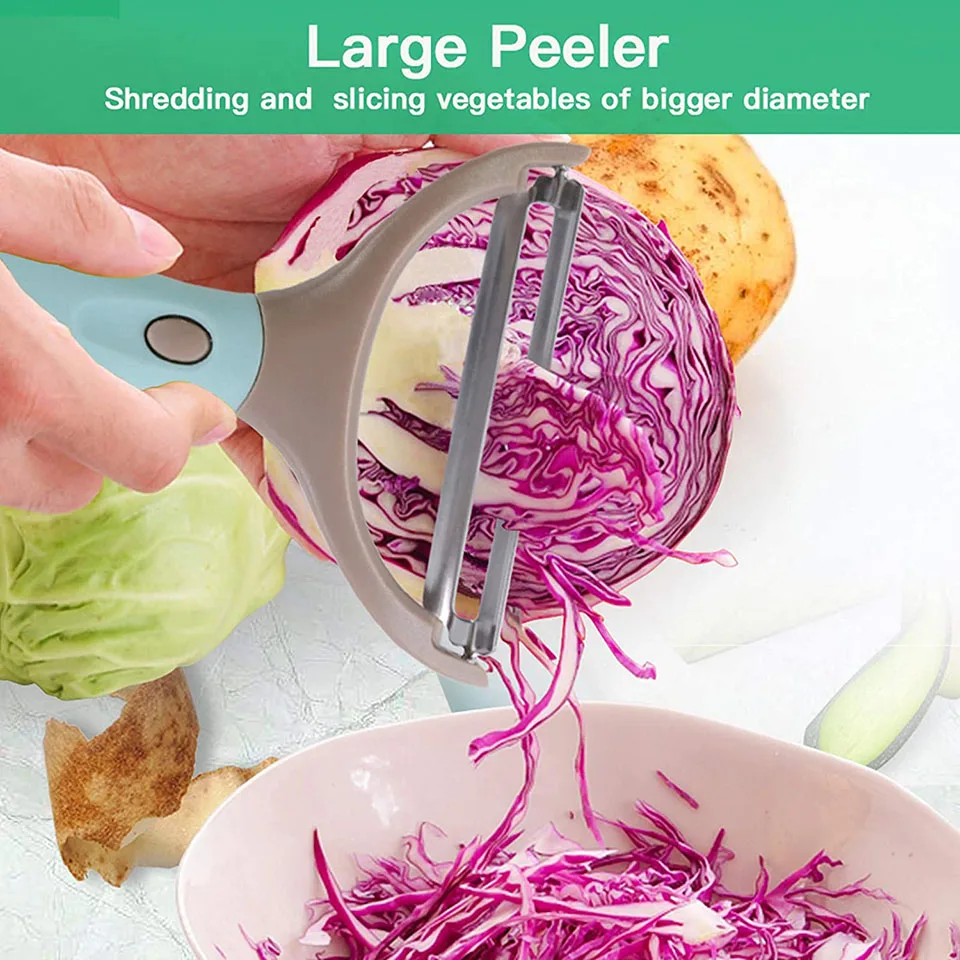 

Fruits Vegetable Peeler Set Stainless Steel Cabbage Carrot Potato Slicer Peelers Multifunctional Zesters