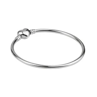 925 sterling silver fashion love heart snake chain european basic bracelet for women wedding jewelry