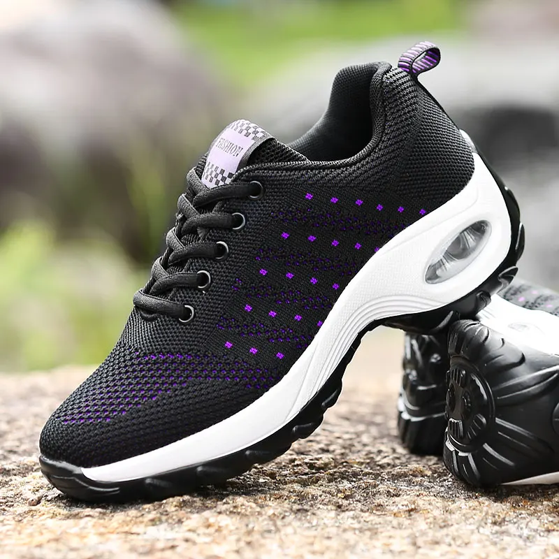 

2020 Air Cushion Sneakers Women Breathable Mesh Walking Shoes Women's Increase Vulcanize Shoes Comfortable Sneakers Ladies