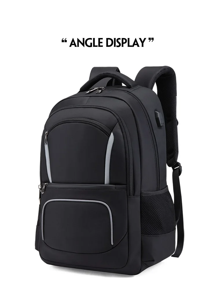 Waterproof Large Backpack 17.3 17 inch Laptop Backpack men Business Travel Multi-function Backpack male Traveling bag Black grey