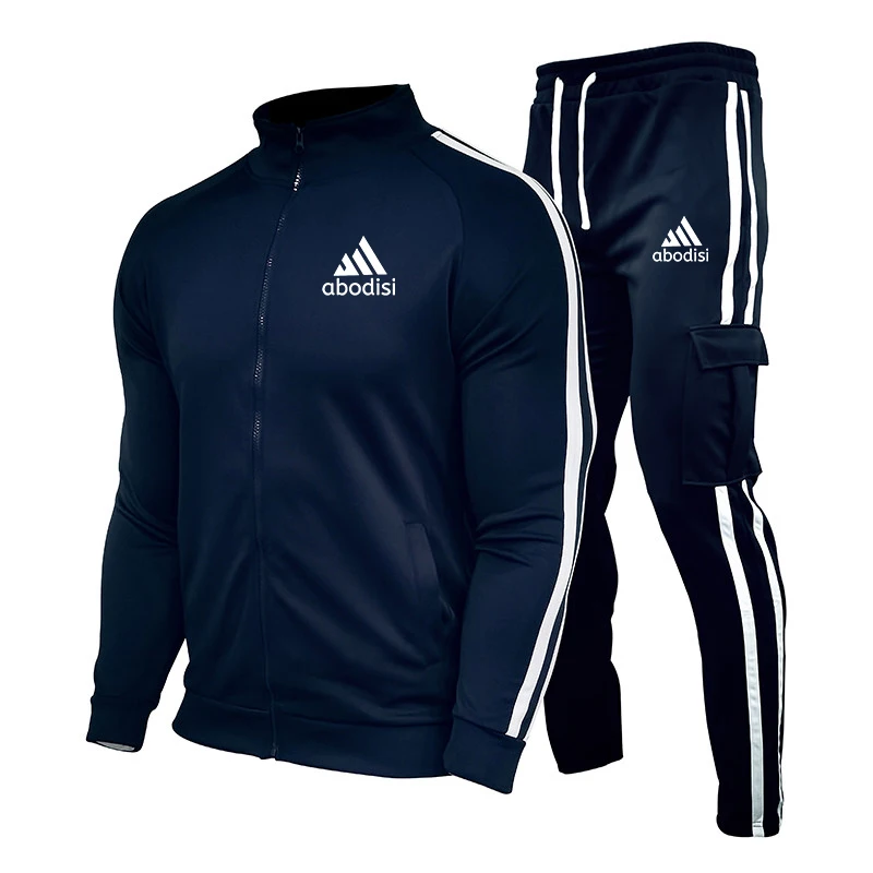 

New Brand Men Tracksuit 2 Pieces Men's Jacket Casual Zipper Jackets Sportswear+Pants Sweatshirt Sports Suit Men Sets Clothing
