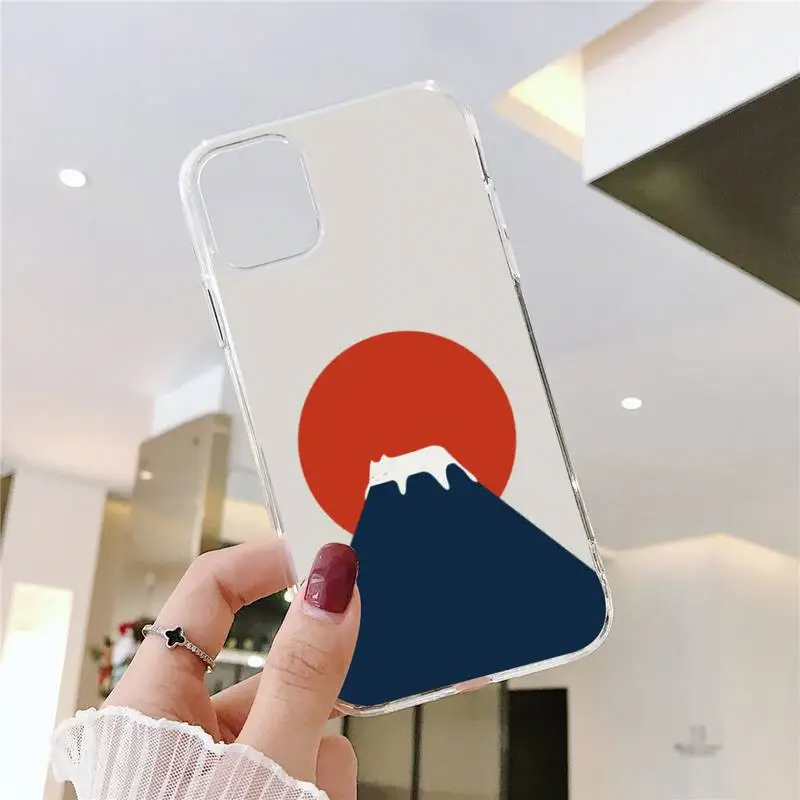 

mountain Phone Case Transparent for iPhone 6 7 8 11 12 s mini pro X XS XR MAX Plus SE cover funda