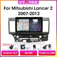 vtopek 10 1 4gwifi dsp 2din android 10 0 car radio multimedia player for mitsubishi lancer 2007 2012 navigation gps head unit