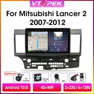 vtopek 10 1 4gwifi dsp 2din android 10 0 car radio multimedia player for mitsubishi lancer 2007 2012 navigation gps head unit free global shipping
