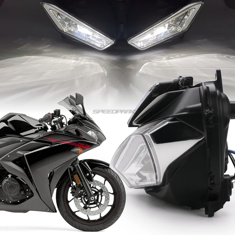 Аксессуары для мотоциклов светодиодные фары YAMAHA YZF R25 R3 передняя фара корпус YZF-R25