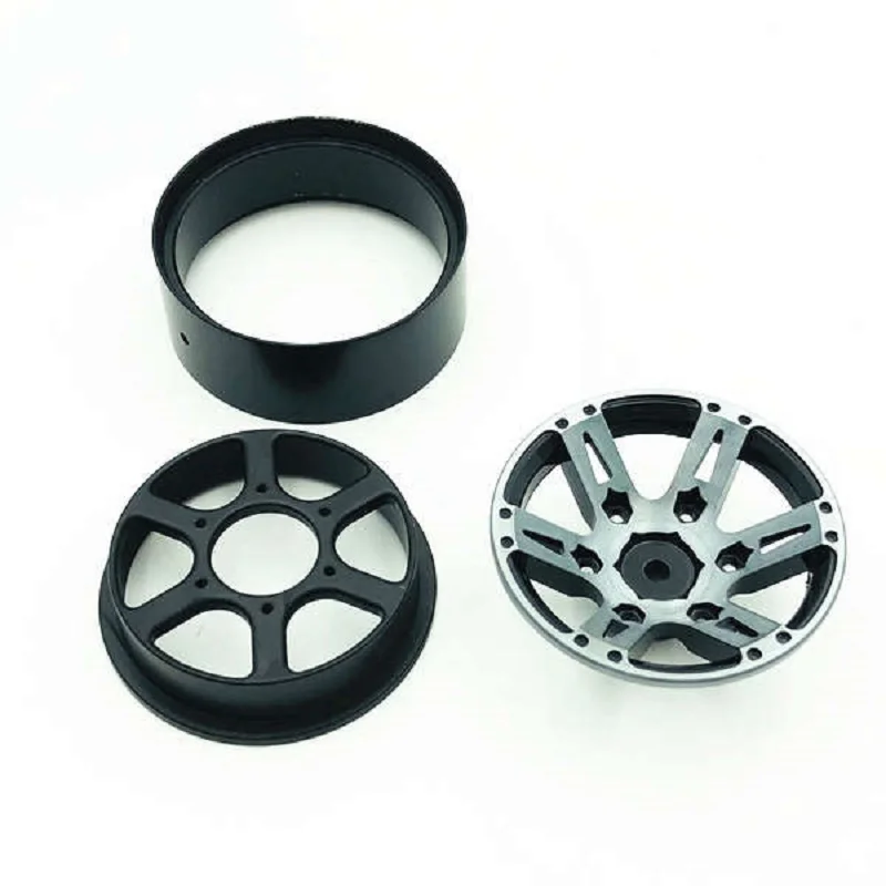 4Pcs Rc Rock Crawler Wheel Rim 1.9 Inch Beadlock For 1/10 Axial Scx10 90046 Tamiya Cc01 D90 D110 Tf2 Traxxas Trx-4(Black) | Автомобили и