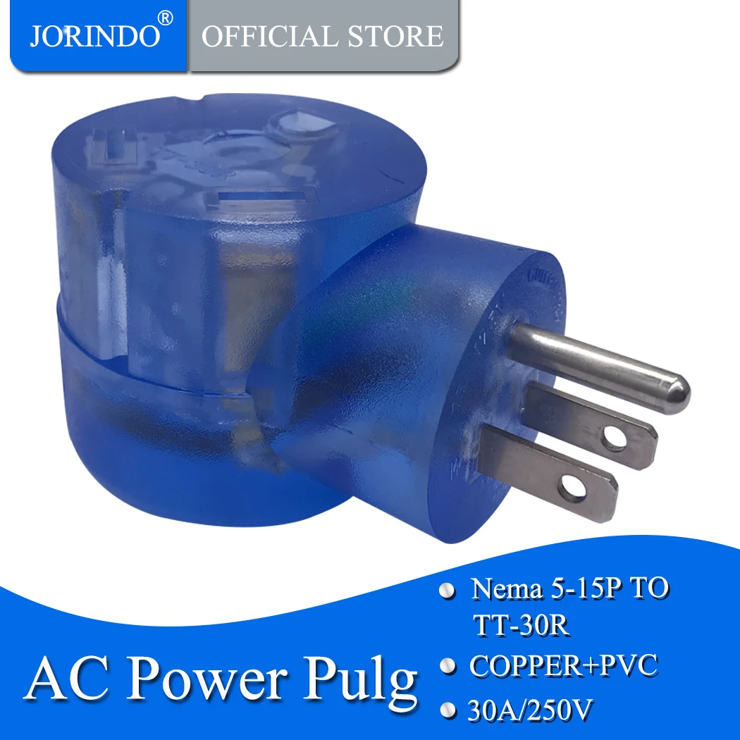 JORINDO 5-15 P до TT-30R RV адаптер 15 AMP обычный 5-15 штекер до 30 AMP TT-30 гнездо под прямым углом