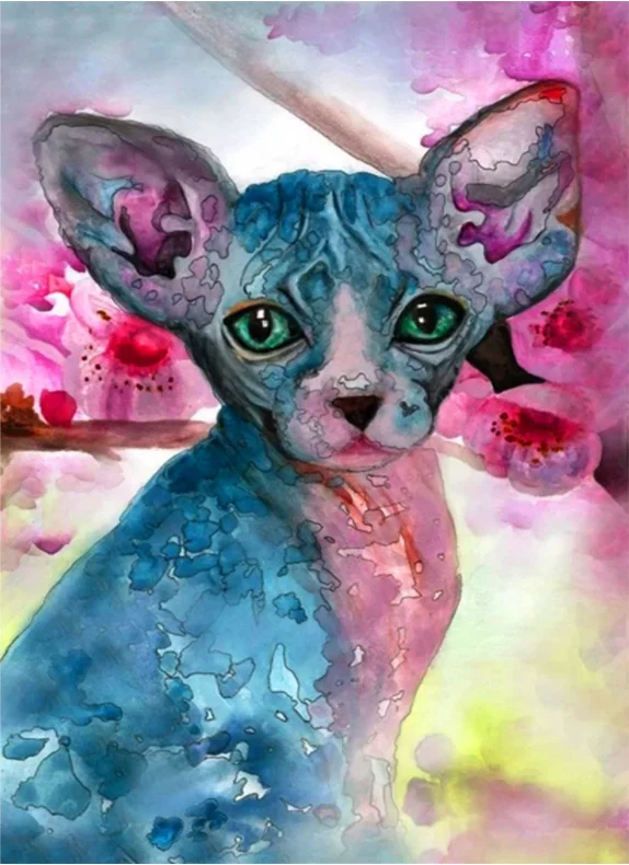 

Diamond Embroidery Cat Animal Diamond Painting Colorful Kit Hobby Picture Of Rhinestones Mosaic 5D DIY Wall Art