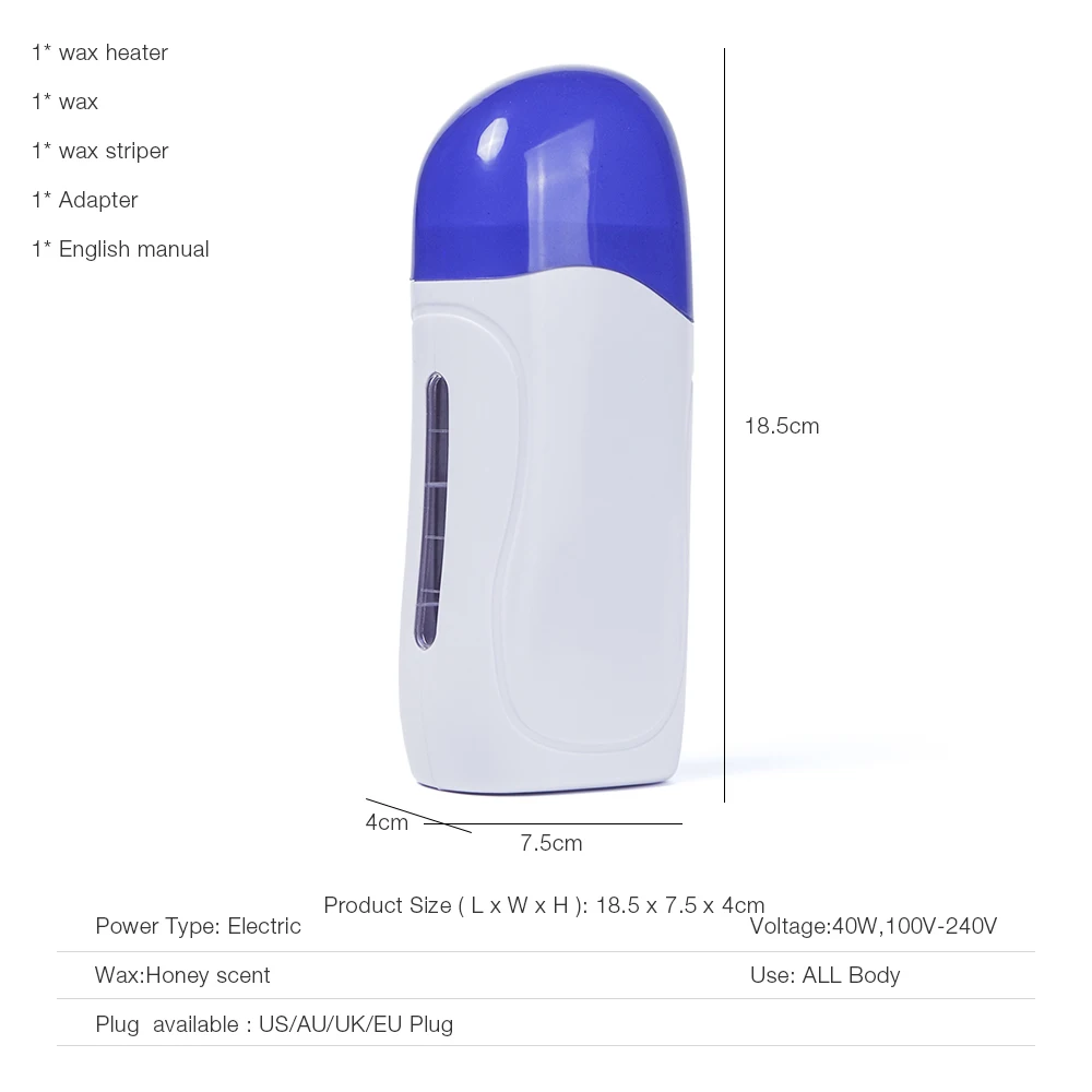 Эпилятор электрический с восковым нагревателем картридж для восковой депиляции