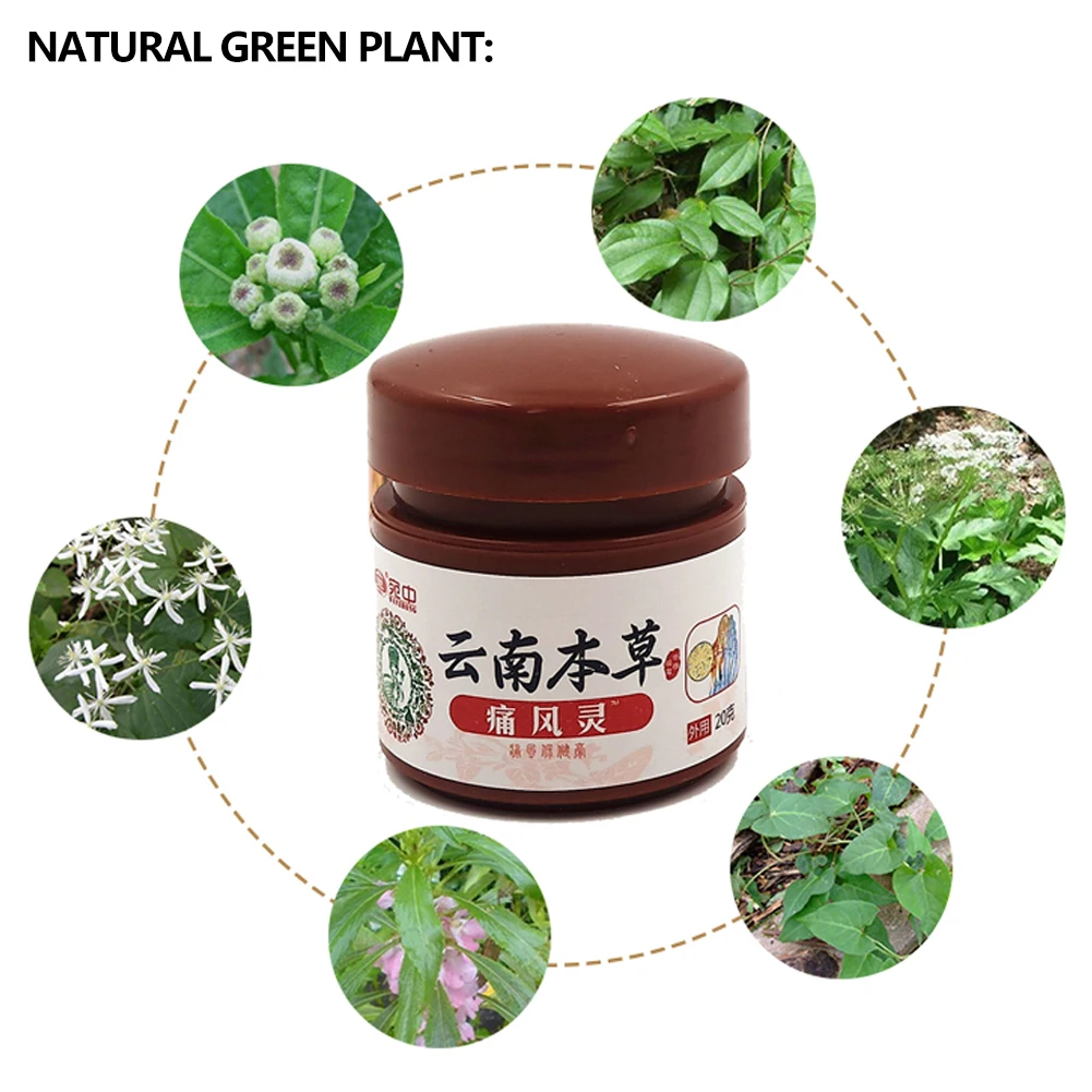 1pcs Chinese Herbal Medicine Gout Cream Treatment Cause Neck Waist Shoulder Leg Joint Bone Pain Skin Antibacterial Ointment - купить по