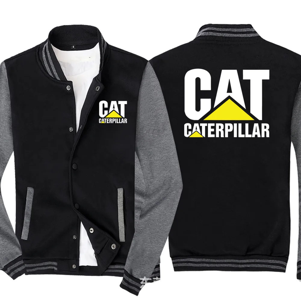 

NEW Spring Autumn Sweatshirt for CAT Men Slim Fit Jacket Men Hip Hop Harajuku Unisex Baseball Jacket uniform