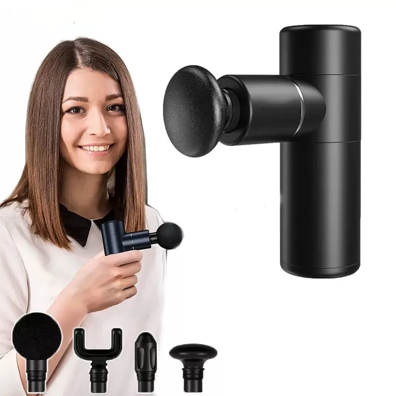 

Массажный пистолет, карманный мини-массажер с вибрацией для глубоких мышц и расслабления при боли, для фитнеса и расслабления тела