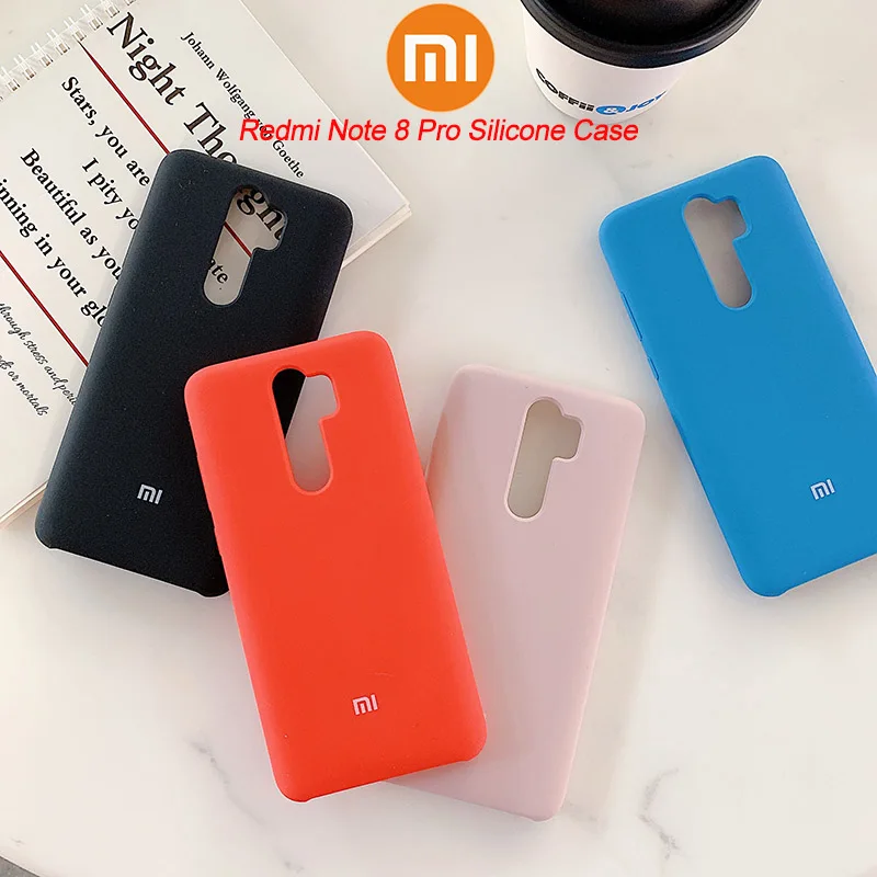Оригинальный силиконовый чехол Redmi Note 8 Pro мягкий на ощупь шелковистый защитный