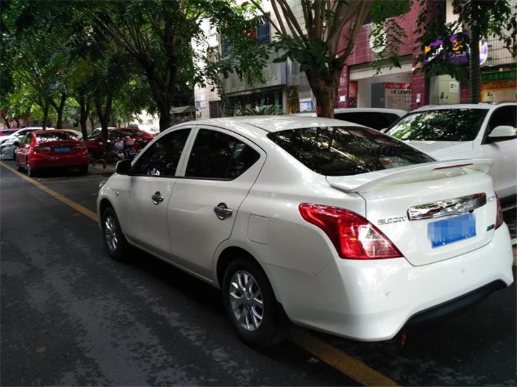 Спойлер для NISSAN Versa 2011-2016 спойлер Sunny высокого качества из АБС-пластика заднее